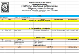 Agenda Kegiatan Kalurahan Hargobinangun
