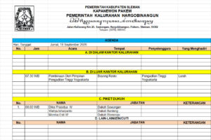 Agenda Kegiatan Kalurahan Hargobinangun
