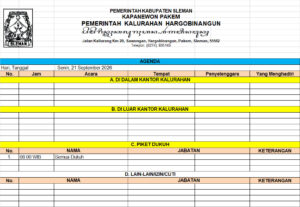 Agenda Kegiatan Kalurahan Hargobinangun